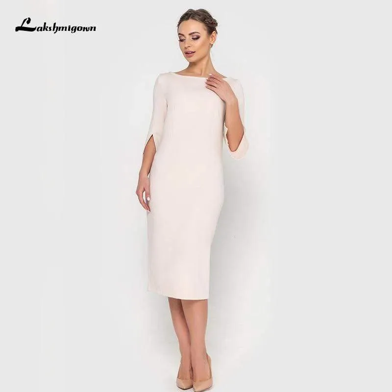 Roycebridal Simple Mother of the Dride Dresses White Short Cocktail Dress