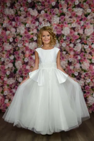 Satin Lace Tulle Dress Z3032