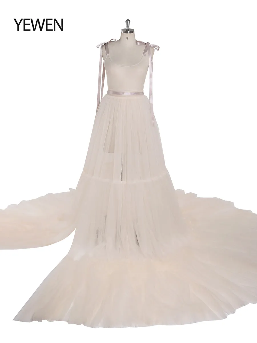 See Through Sexy Maternity Gowns Spaghetti Sleeve Front Slit Big Skirt Maternity Dress for Photoshoot /Baby Shower