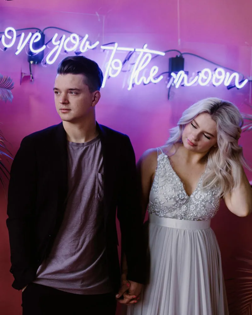 Sexy Dirty Pink Prom Dresses with V-Neckline Chiffon A-line Sexy Long Prom Party Gowns