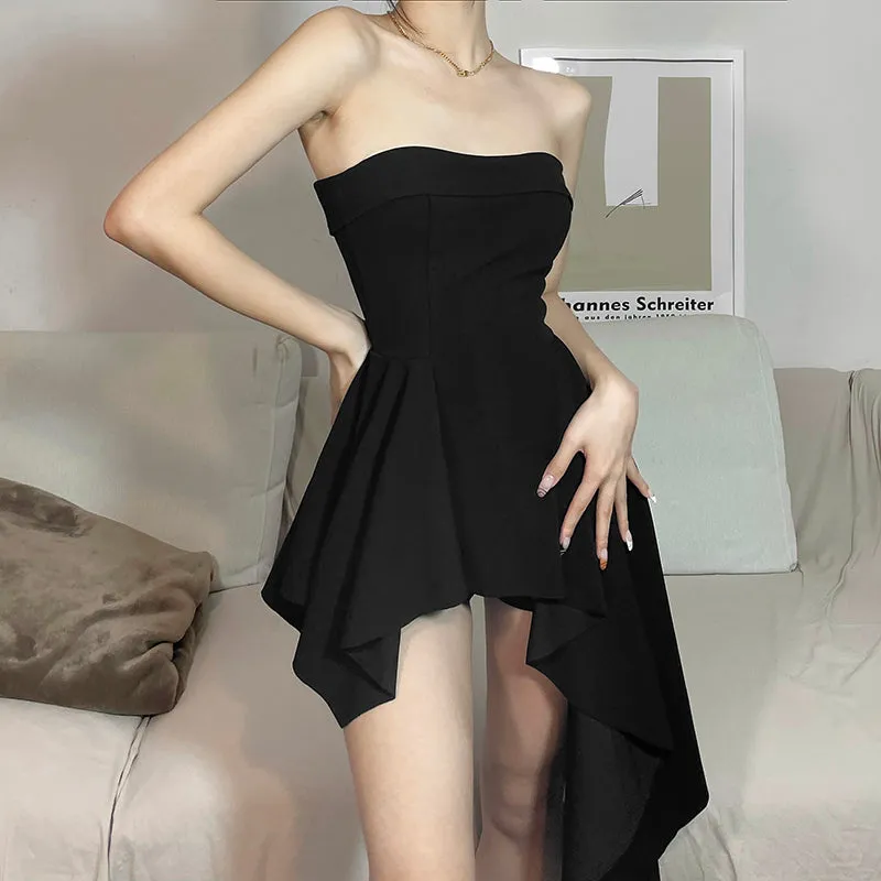 Sexy Tube Top Irregular Dress YC50107