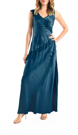 Sleeve less Ruffle V neck Dress cad440950