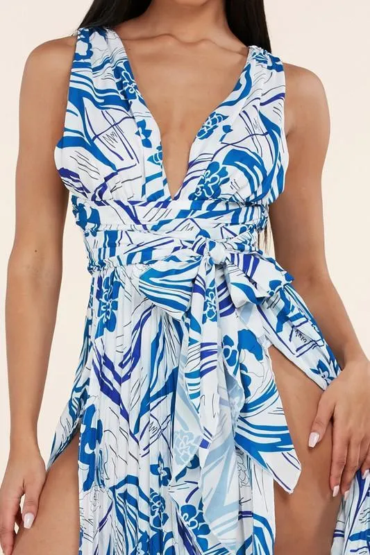 SLEEVELESS MAXI DRESS WITH HIGH SLITS