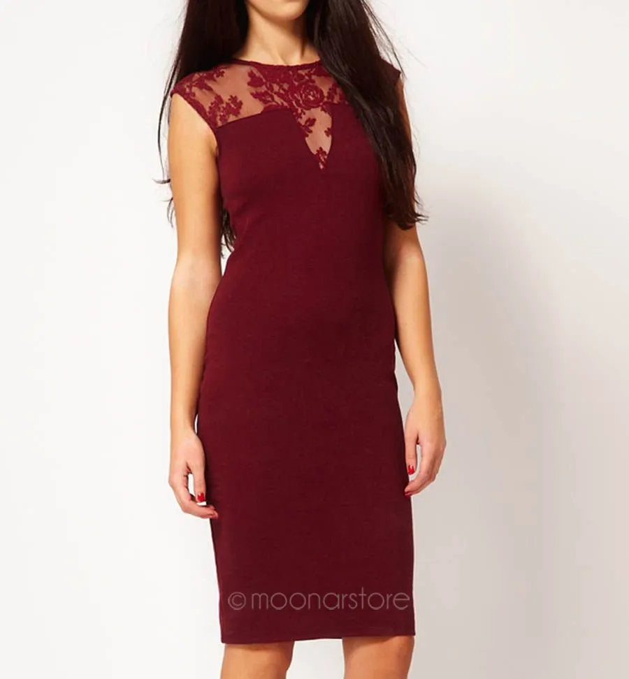 Sleeveless Slim Hip Sexy Lace Dress