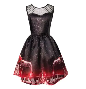 Sleeveless Vintage Lace Cocktail Dress