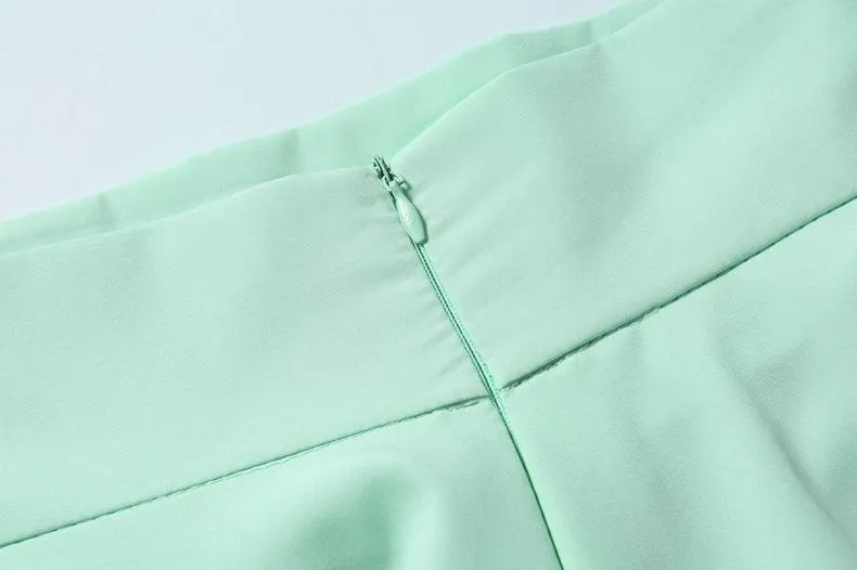 Solid High Waist Skirt