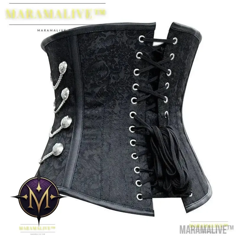 Steampunk Palace Jacquard Tummy Tuck Steel Body Shaper