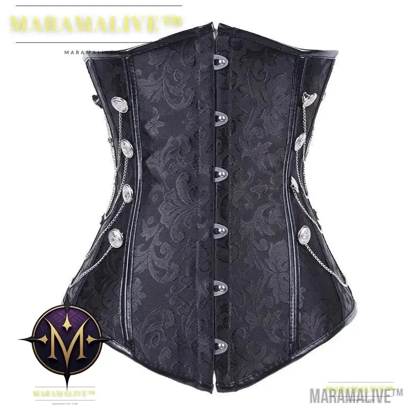 Steampunk Palace Jacquard Tummy Tuck Steel Body Shaper