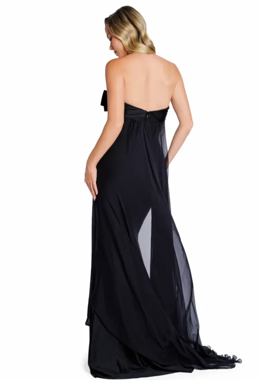 Strapless Chiffon Gown