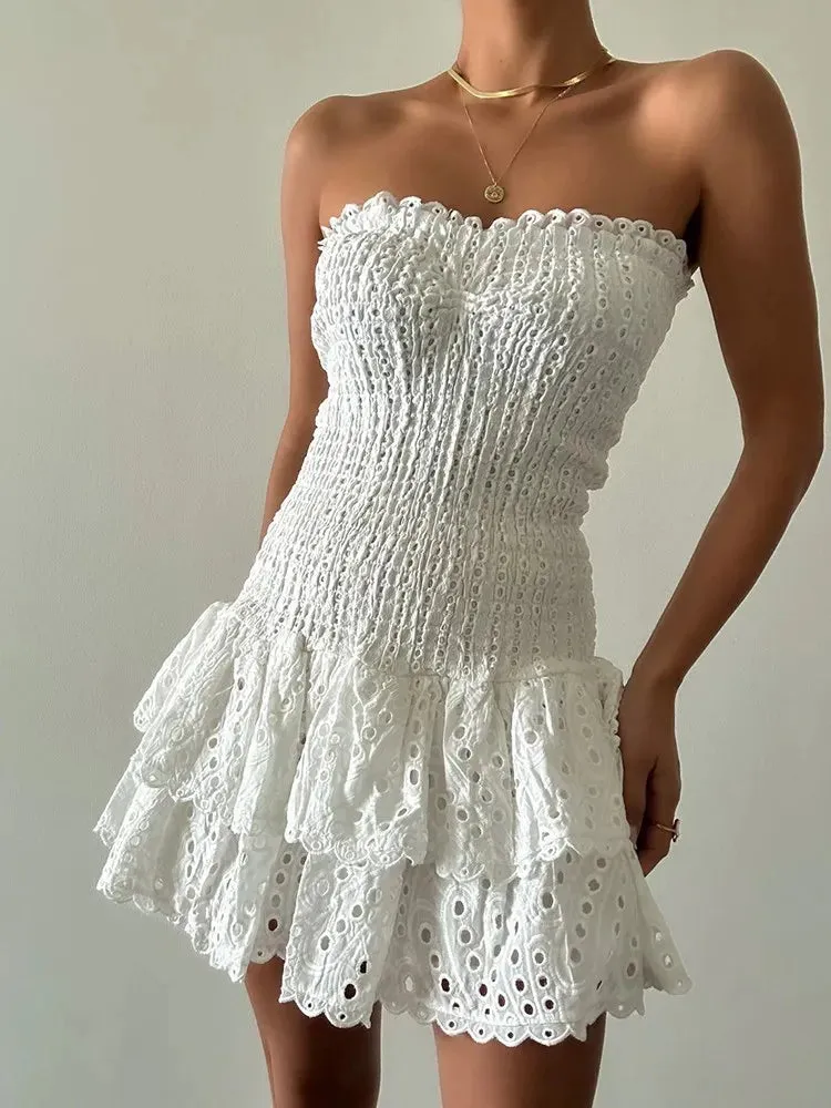 Strapless High Waist  Slimming Dress