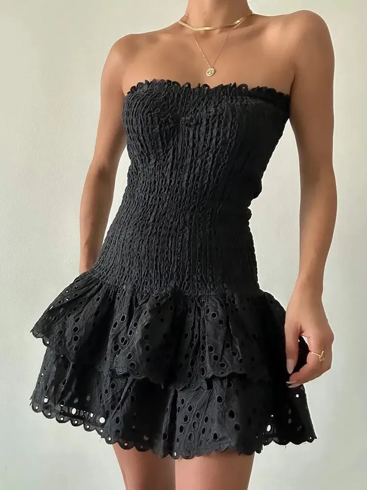 Strapless High Waist  Slimming Dress