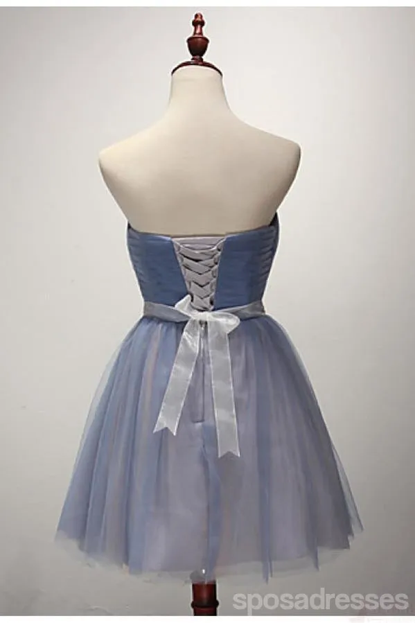 Strapless Sweetheart Two Colors Tulle Homecoming Prom Dresses, Affordable Short Party Prom Sweet 16 Dresses, Perfect Homecoming Cocktail Dresses, CM356