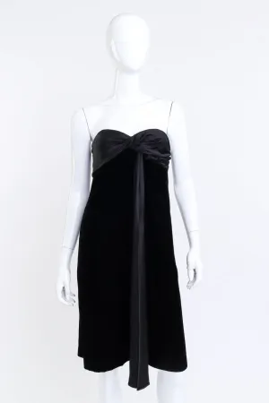 Strapless Velvet Cocktail Dress
