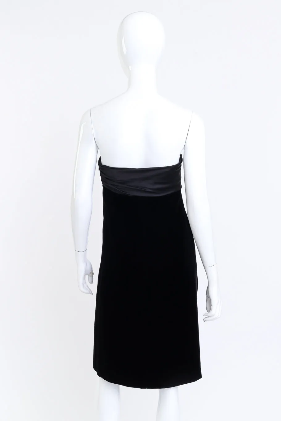Strapless Velvet Cocktail Dress
