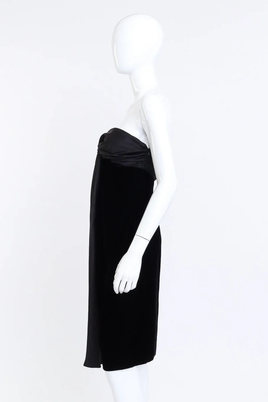 Strapless Velvet Cocktail Dress