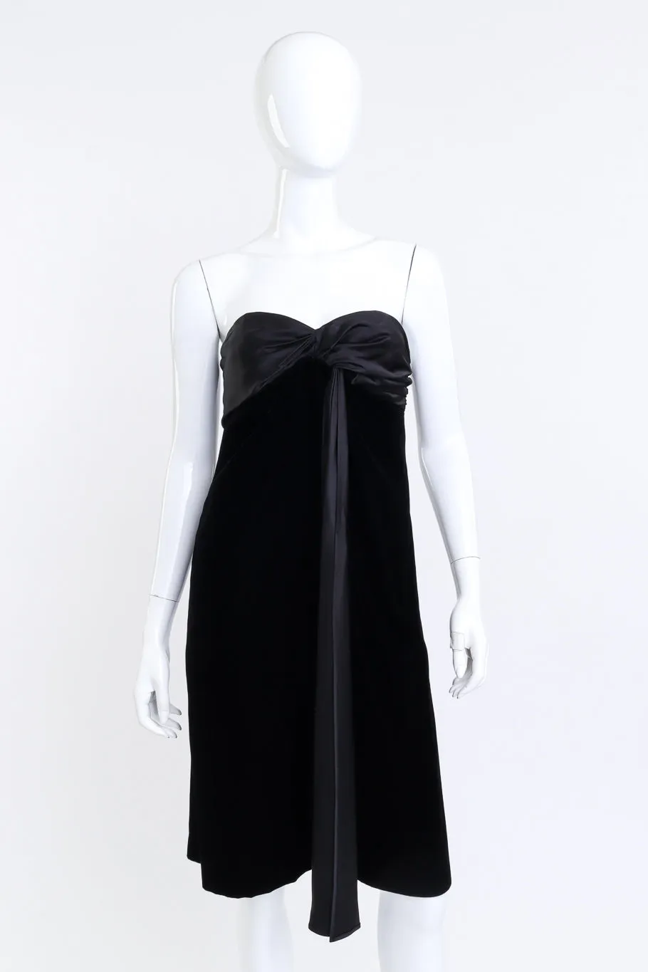 Strapless Velvet Cocktail Dress