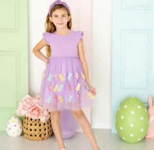 Sweet Wink - Easter Peeps Flutter Sleeve Tutu Dress