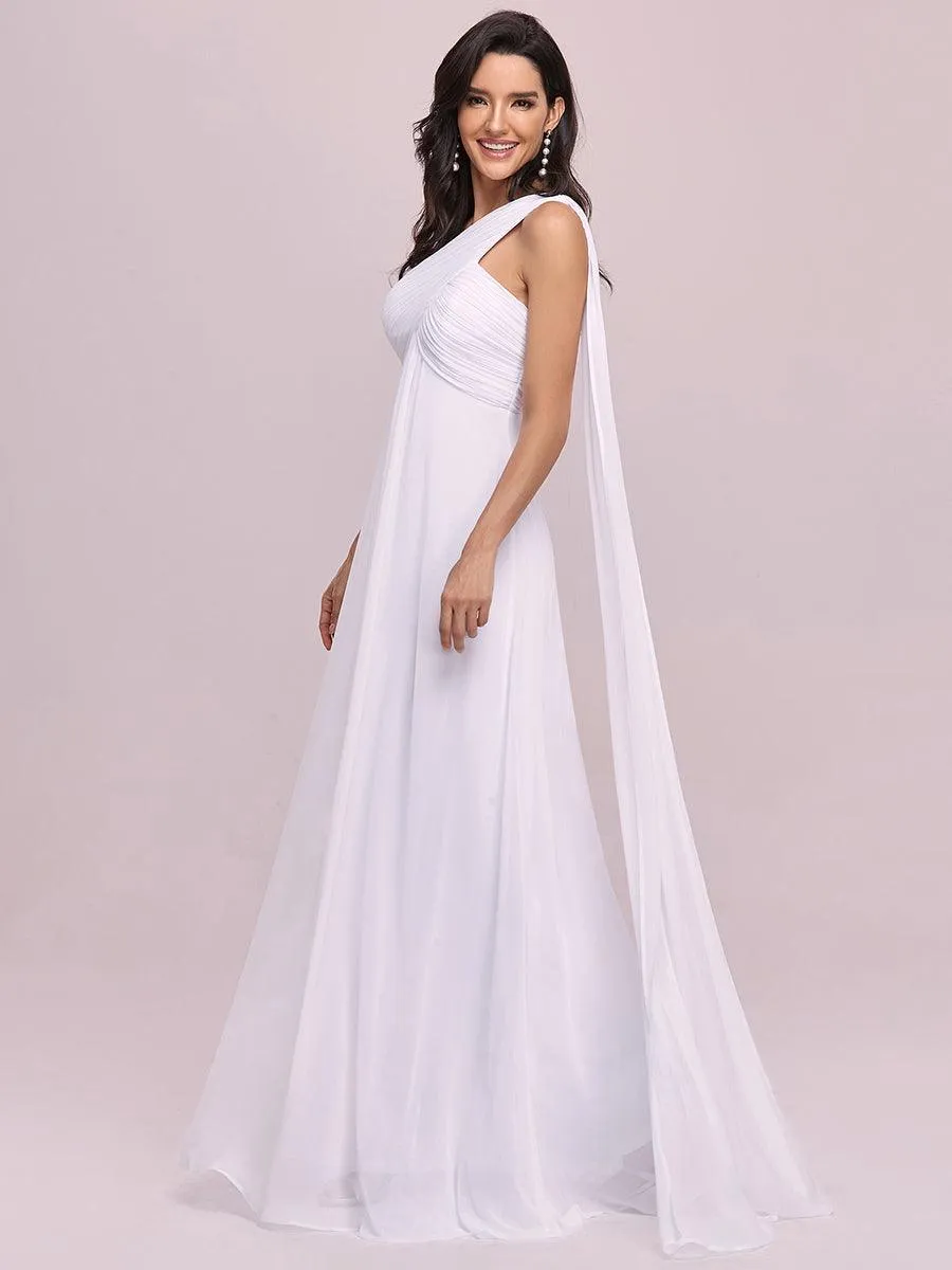 Taille personnalisée Robes de Soirée élégante Chiffon avec Une épaule pour Femmes