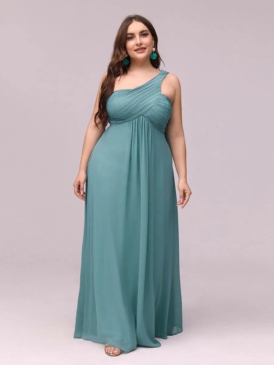 Taille personnalisée Robes de Soirée élégante Chiffon avec Une épaule pour Femmes