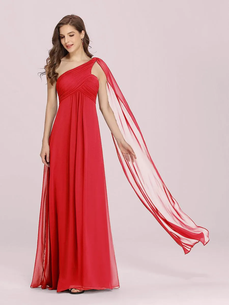 Taille personnalisée Robes de Soirée élégante Chiffon avec Une épaule pour Femmes