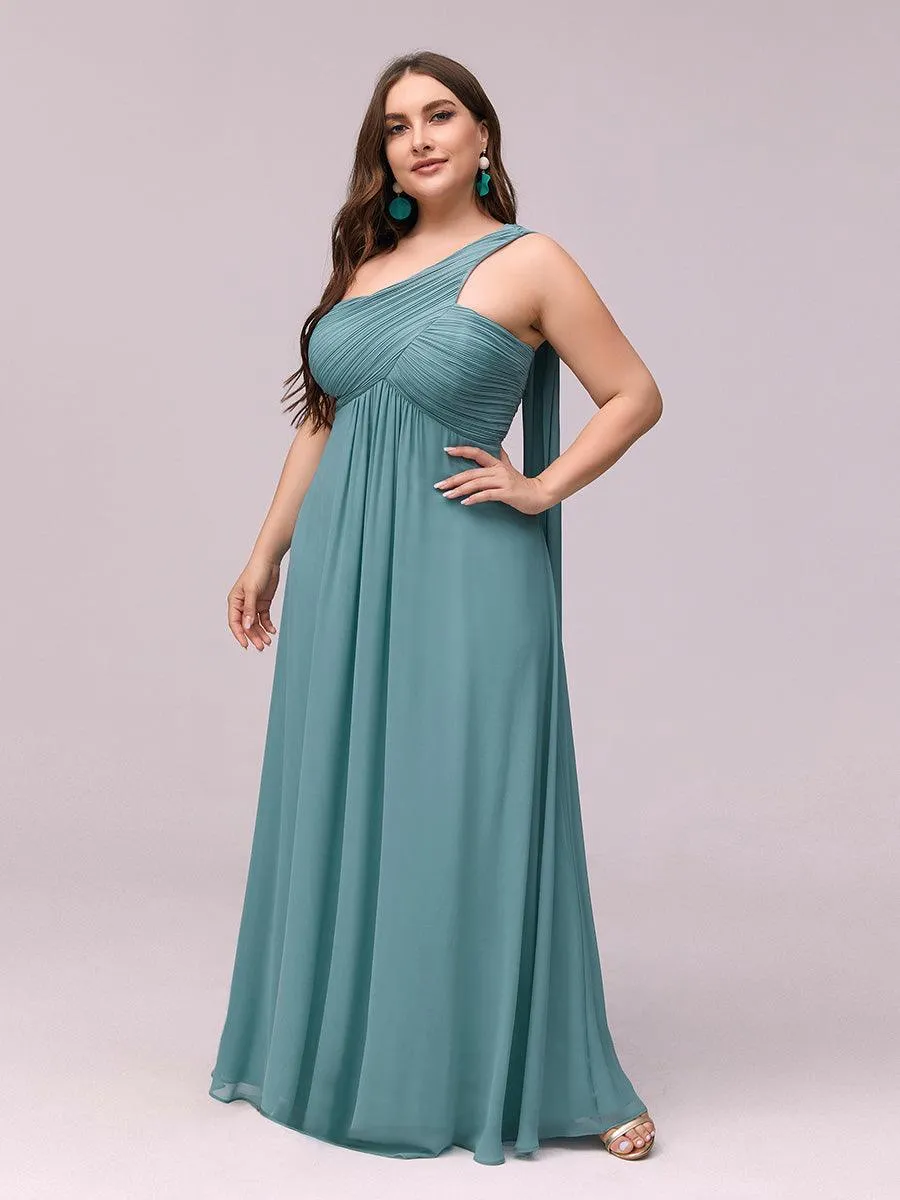 Taille personnalisée Robes de Soirée élégante Chiffon avec Une épaule pour Femmes