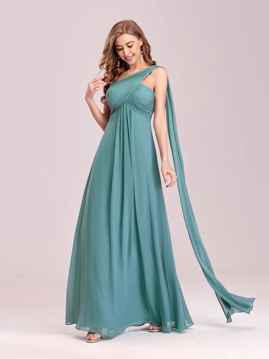 Taille personnalisée Robes de Soirée élégante Chiffon avec Une épaule pour Femmes