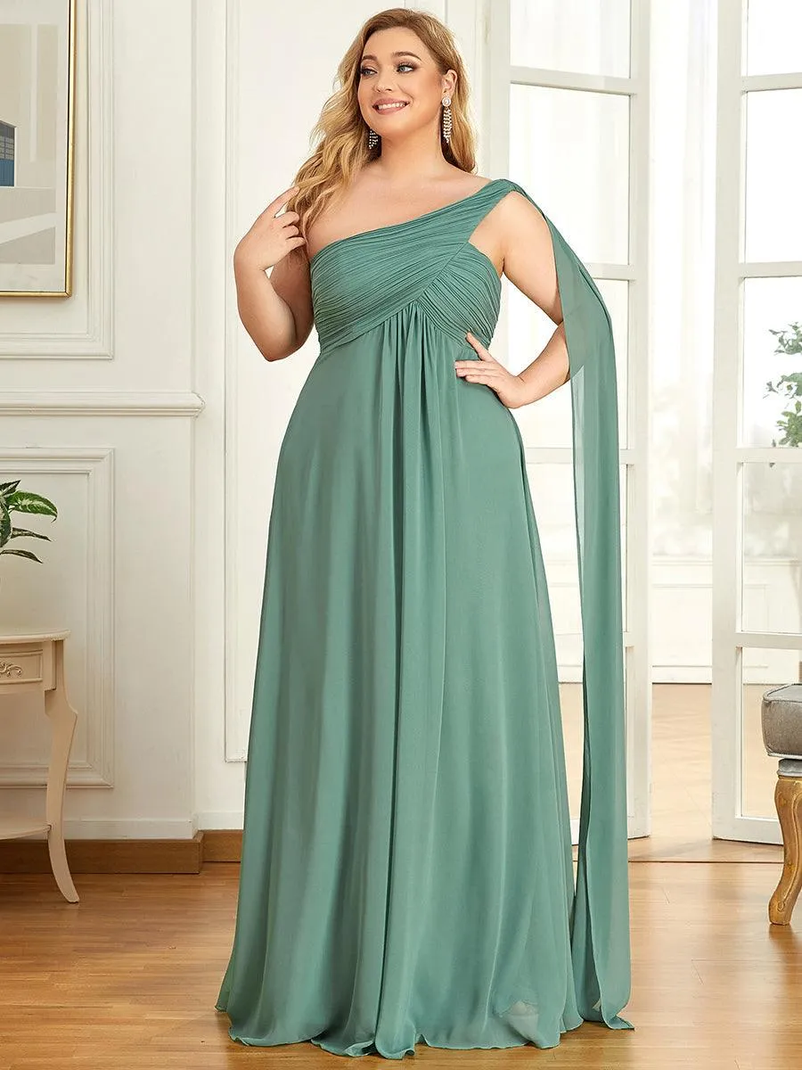 Taille personnalisée Robes de Soirée élégante Chiffon avec Une épaule pour Femmes