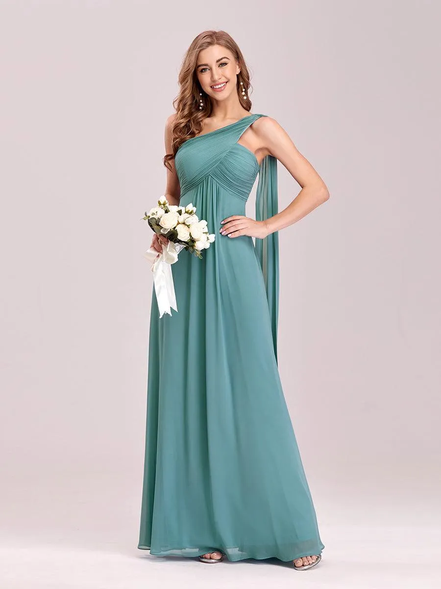 Taille personnalisée Robes de Soirée élégante Chiffon avec Une épaule pour Femmes
