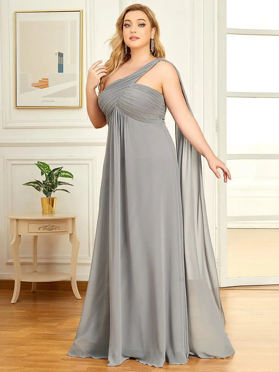 Taille personnalisée Robes de Soirée élégante Chiffon avec Une épaule pour Femmes