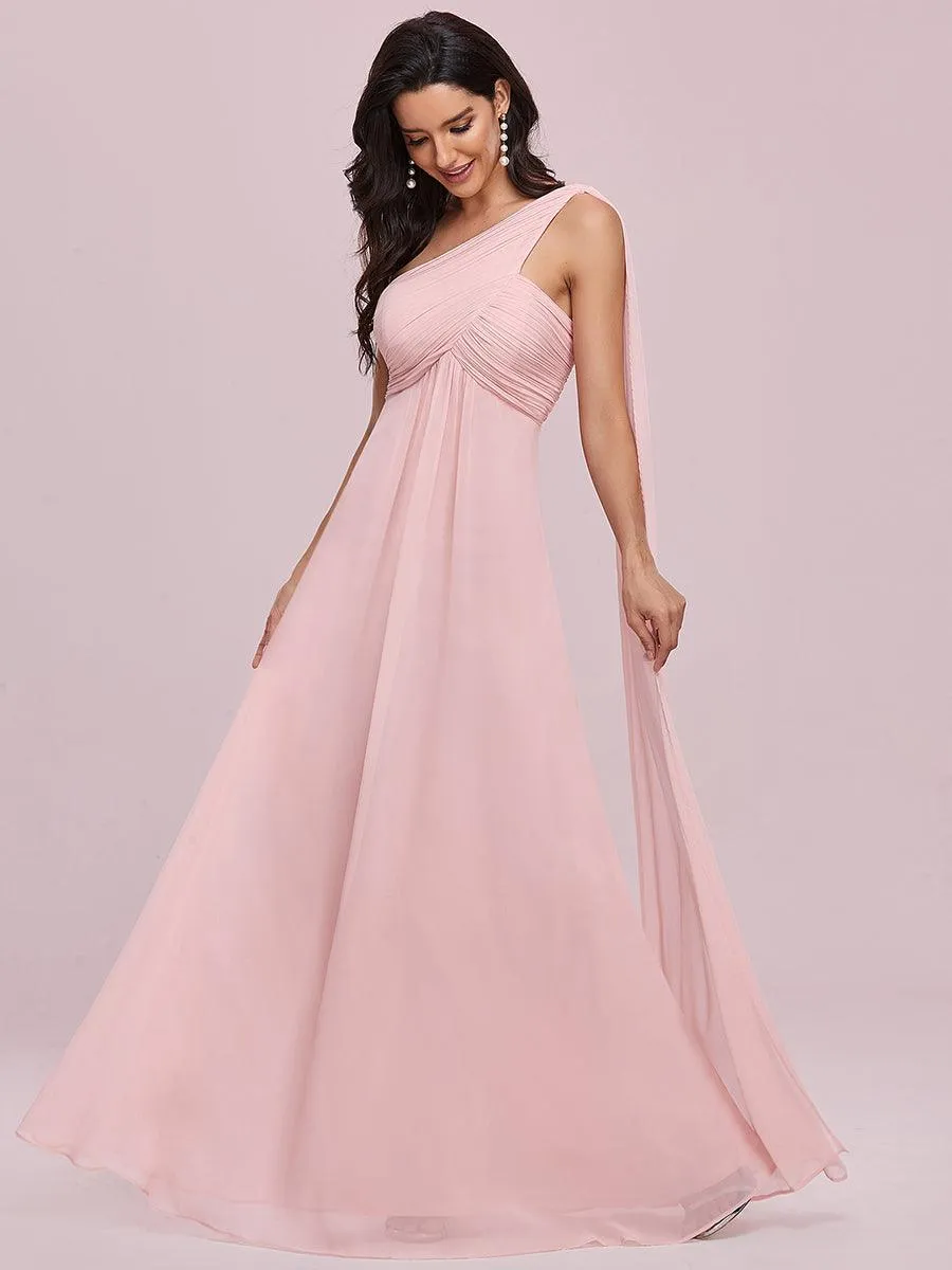 Taille personnalisée Robes de Soirée élégante Chiffon avec Une épaule pour Femmes