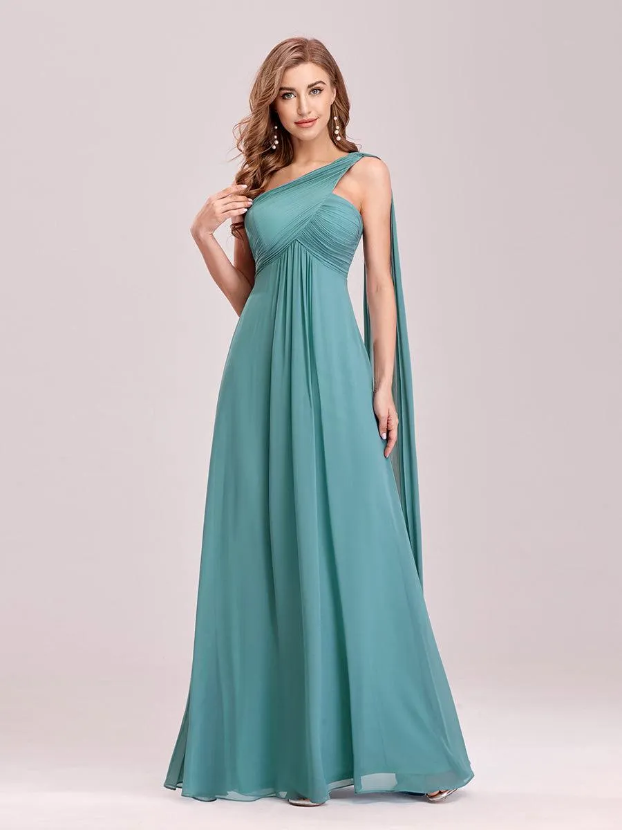 Taille personnalisée Robes de Soirée élégante Chiffon avec Une épaule pour Femmes