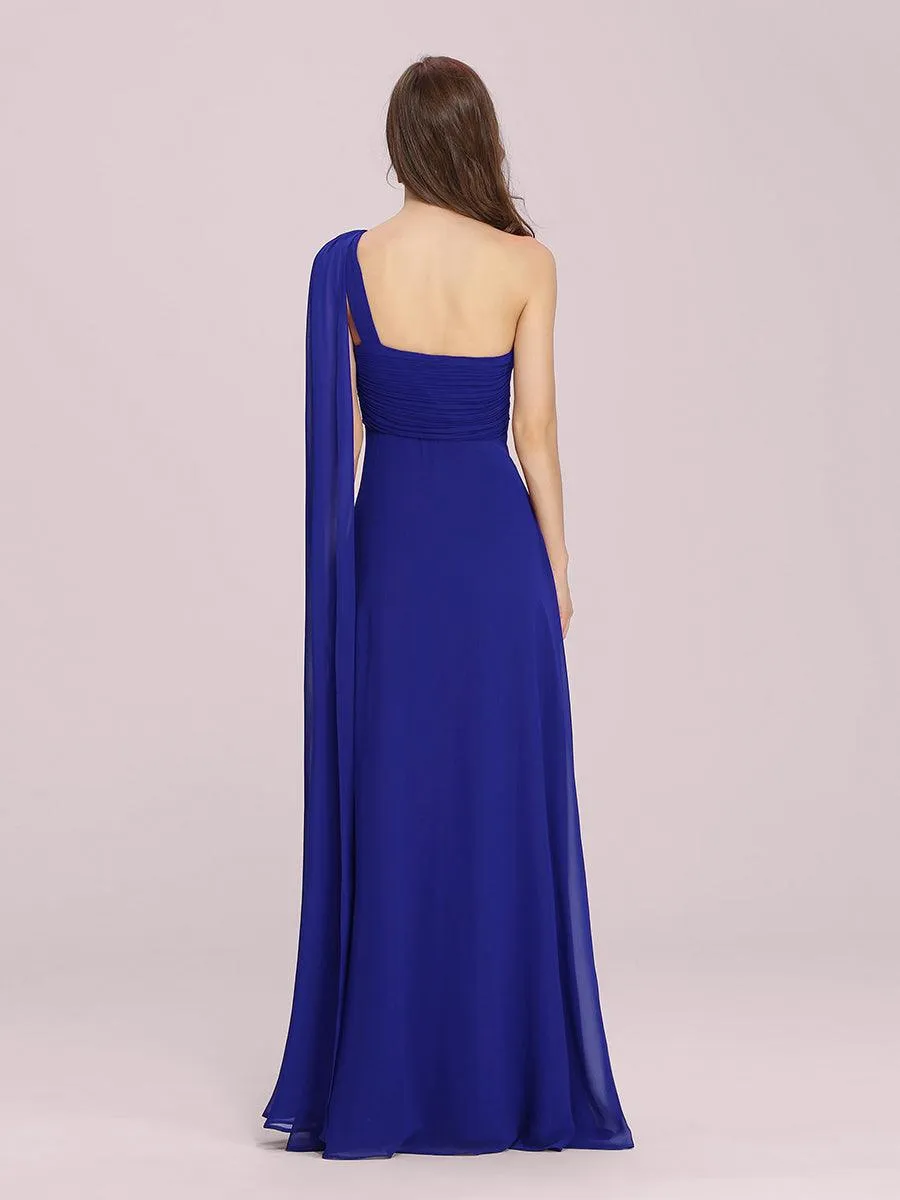Taille personnalisée Robes de Soirée élégante Chiffon avec Une épaule pour Femmes