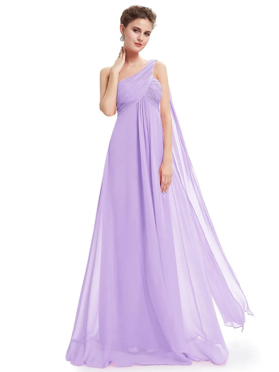 Taille personnalisée Robes de Soirée élégante Chiffon avec Une épaule pour Femmes