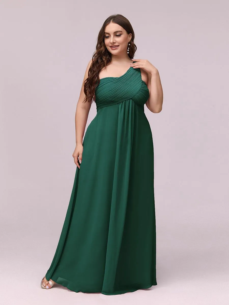 Taille personnalisée Robes de Soirée élégante Chiffon avec Une épaule pour Femmes