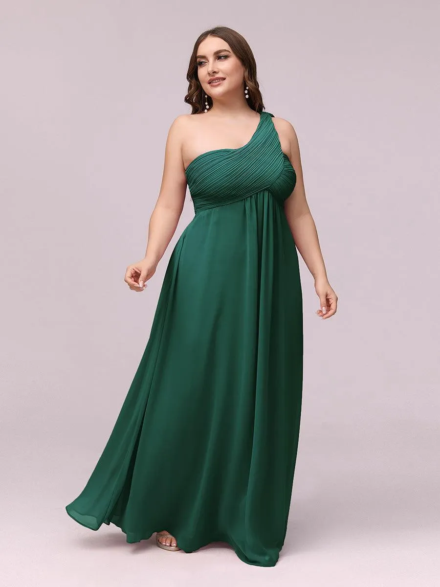 Taille personnalisée Robes de Soirée élégante Chiffon avec Une épaule pour Femmes