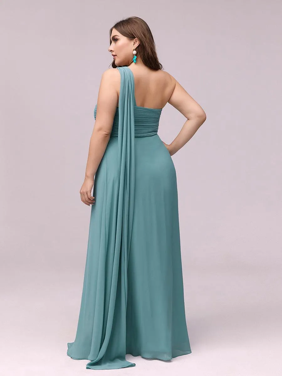 Taille personnalisée Robes de Soirée élégante Chiffon avec Une épaule pour Femmes