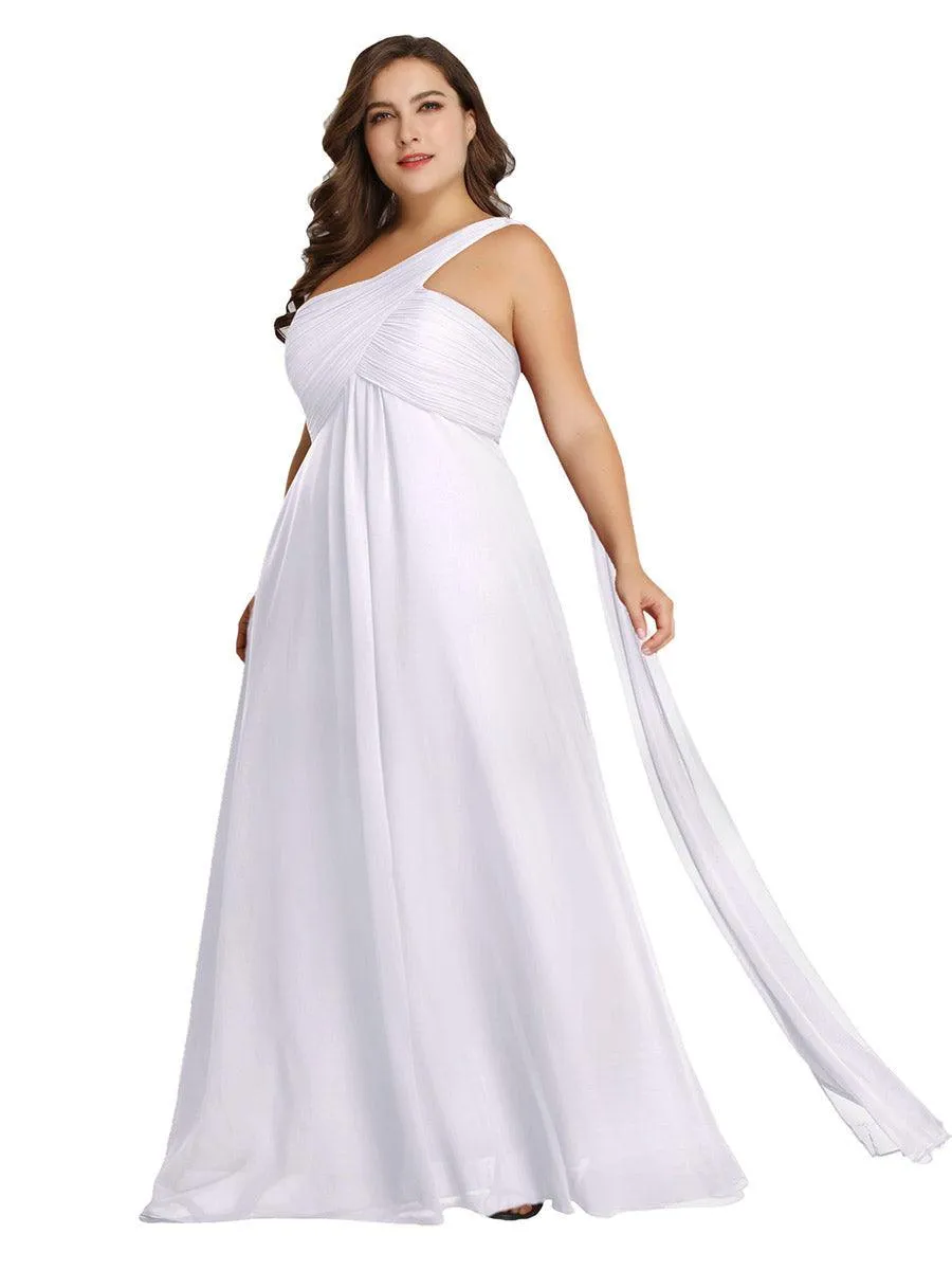 Taille personnalisée Robes de Soirée élégante Chiffon avec Une épaule pour Femmes