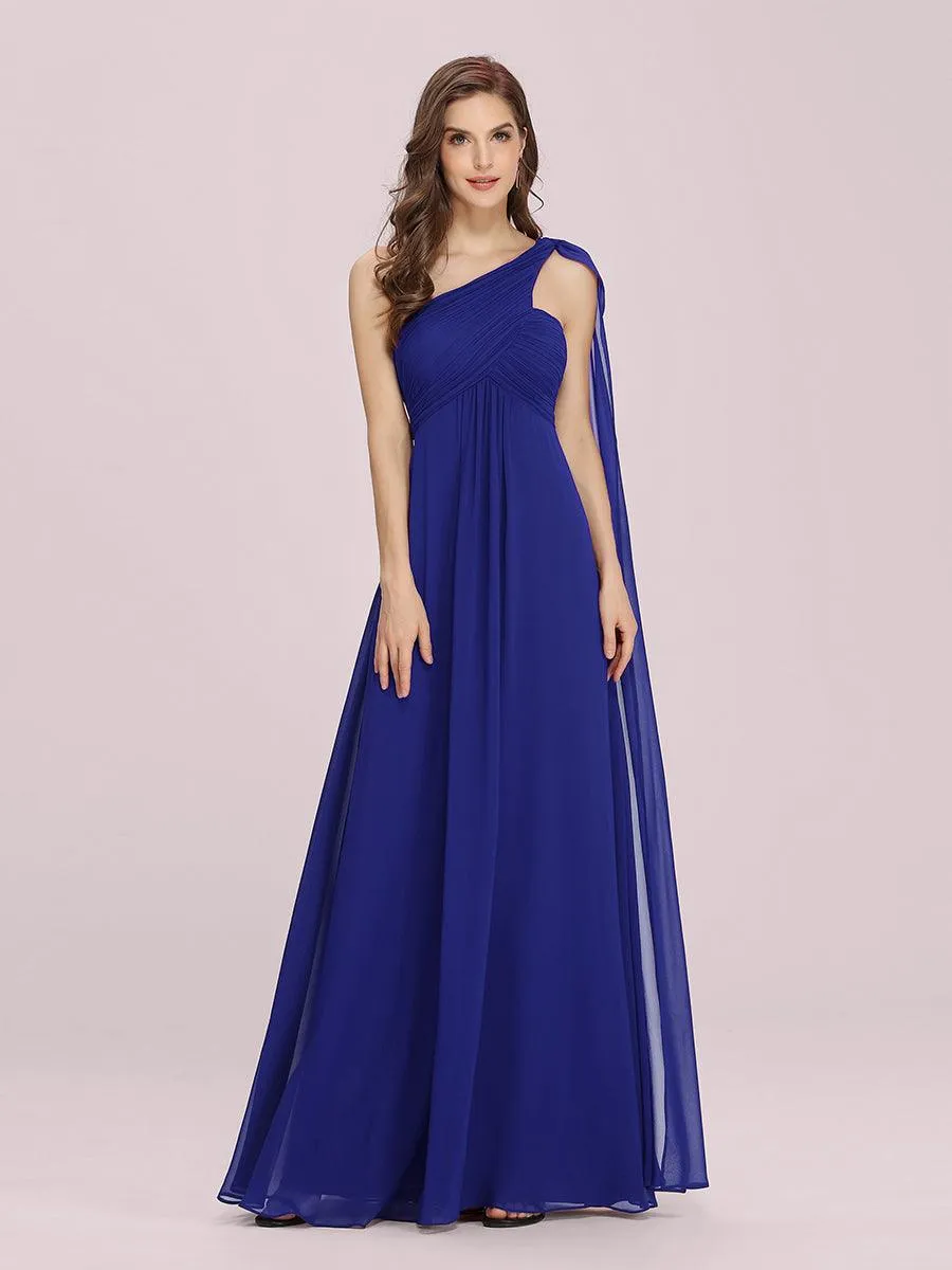 Taille personnalisée Robes de Soirée élégante Chiffon avec Une épaule pour Femmes