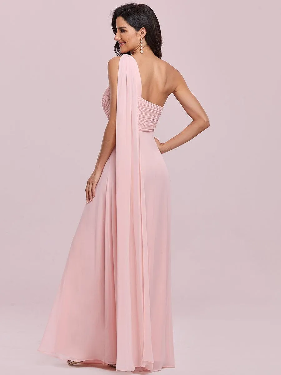 Taille personnalisée Robes de Soirée élégante Chiffon avec Une épaule pour Femmes