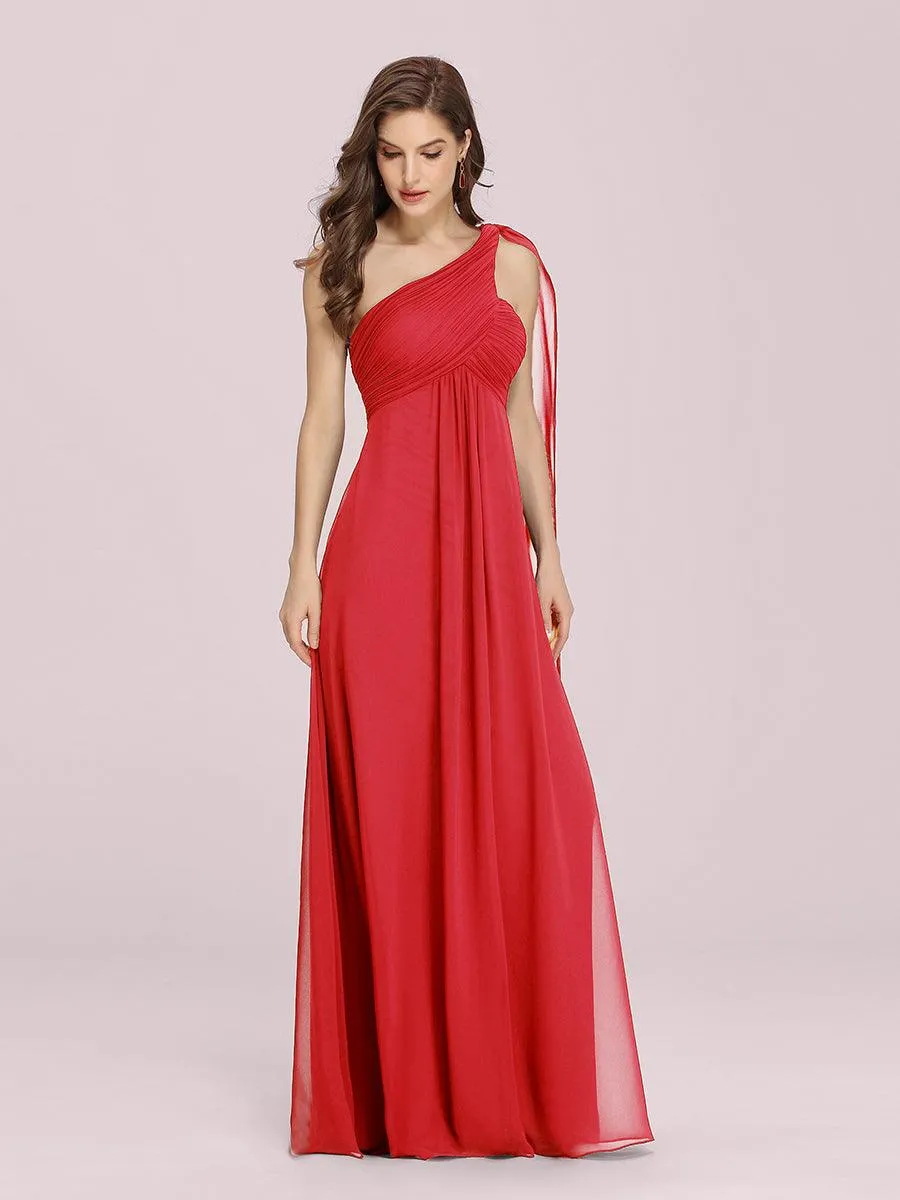Taille personnalisée Robes de Soirée élégante Chiffon avec Une épaule pour Femmes