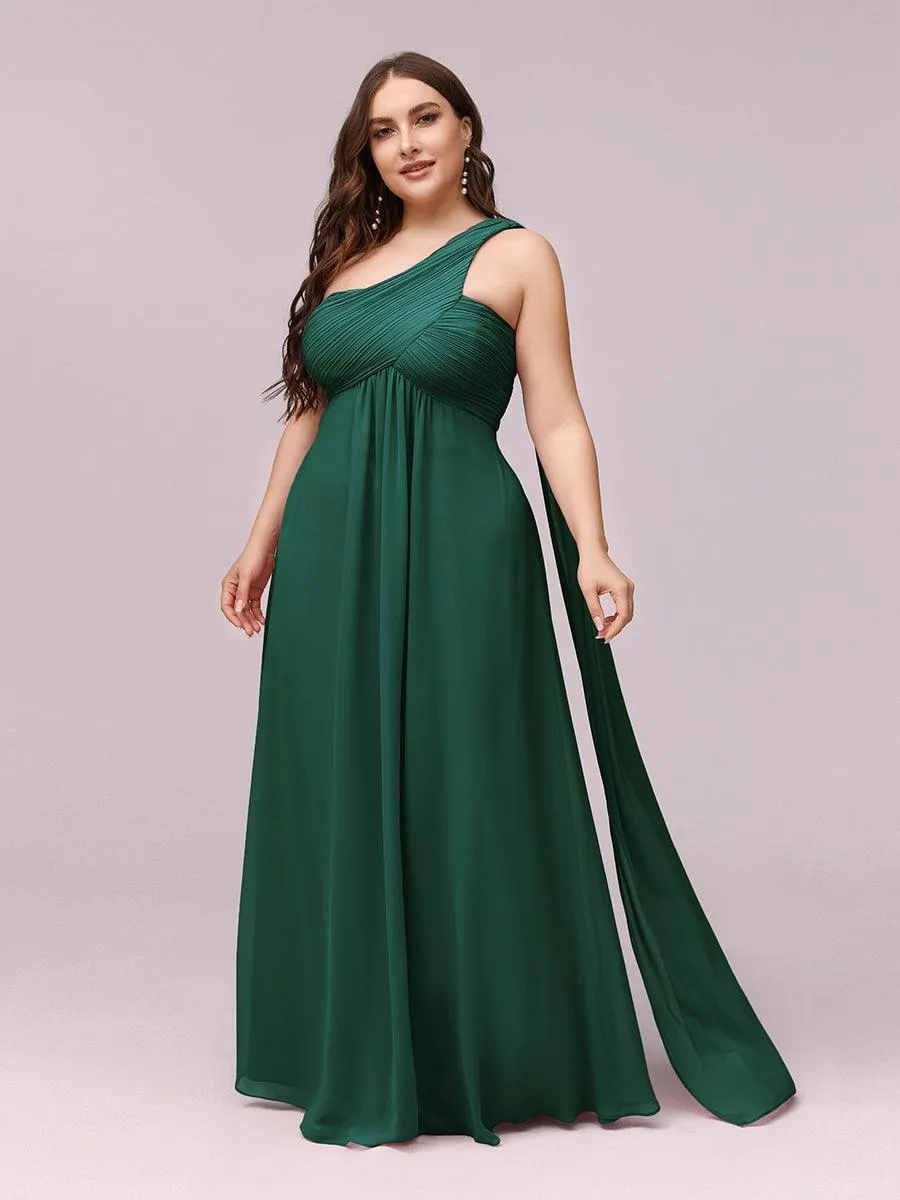 Taille personnalisée Robes de Soirée élégante Chiffon avec Une épaule pour Femmes
