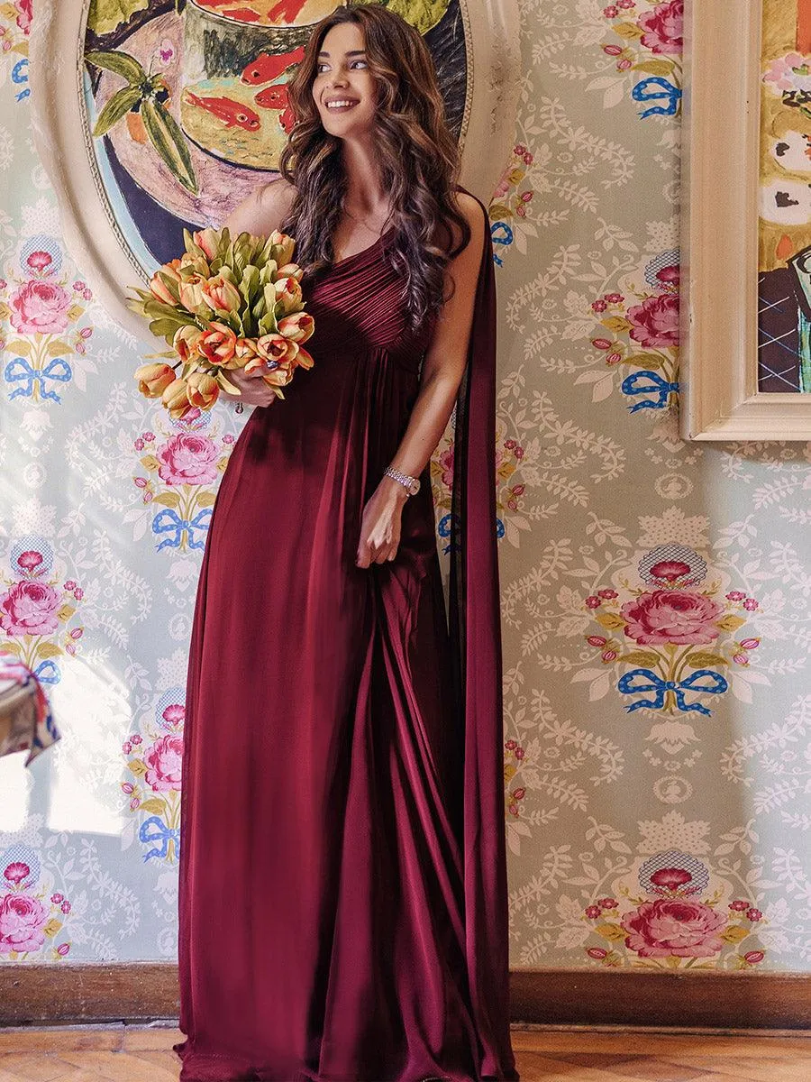 Taille personnalisée Robes de Soirée élégante Chiffon avec Une épaule pour Femmes