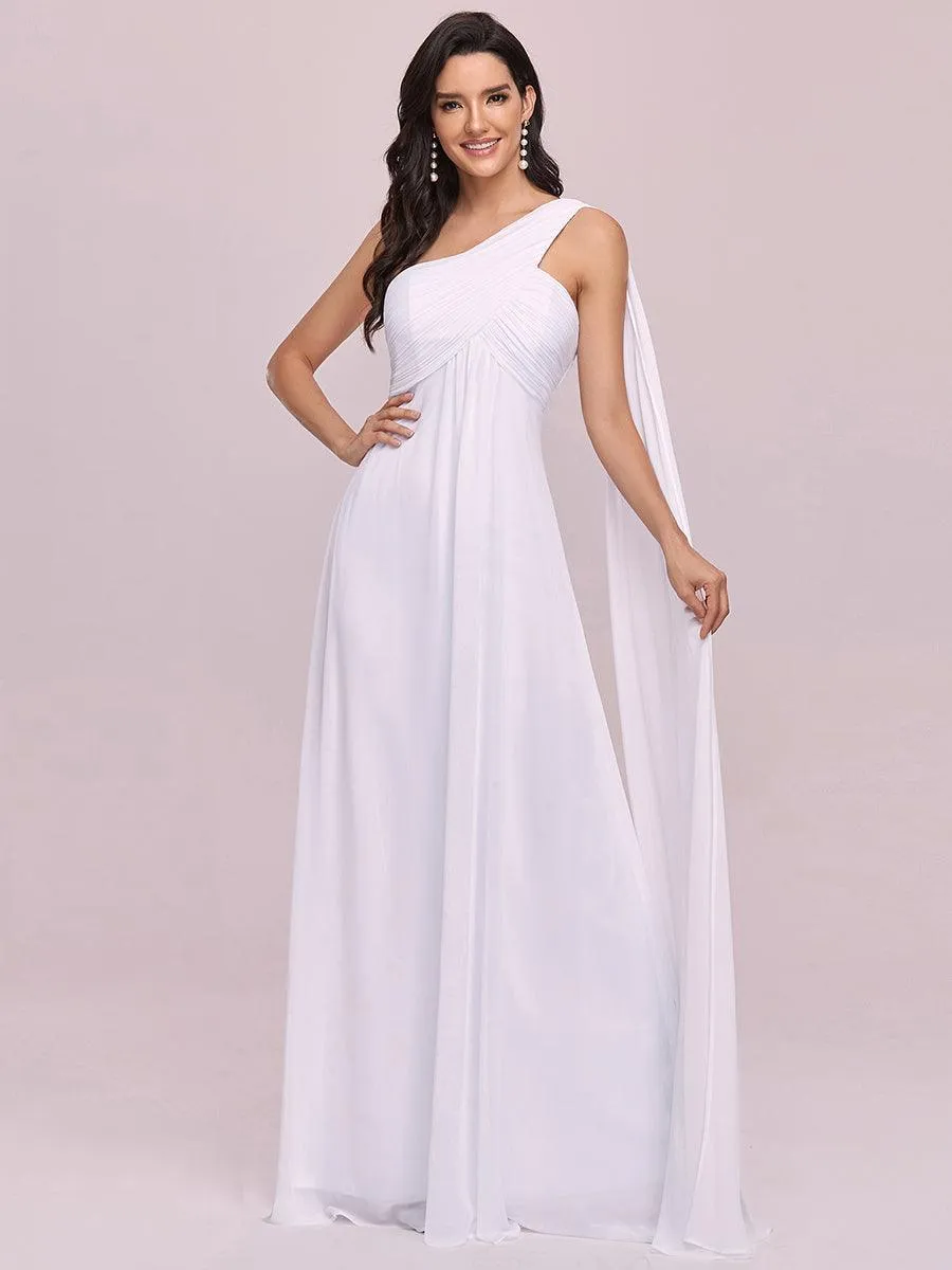 Taille personnalisée Robes de Soirée élégante Chiffon avec Une épaule pour Femmes