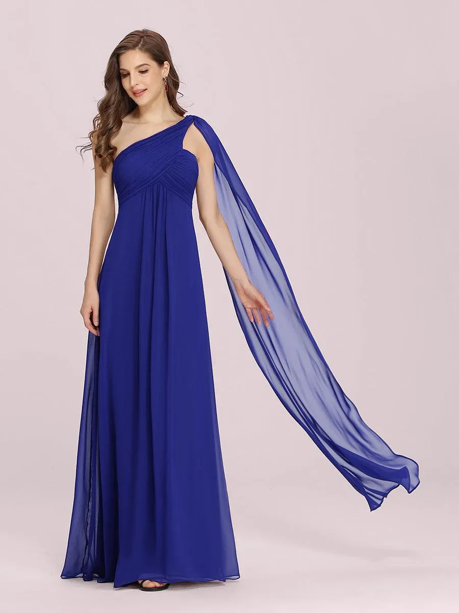 Taille personnalisée Robes de Soirée élégante Chiffon avec Une épaule pour Femmes