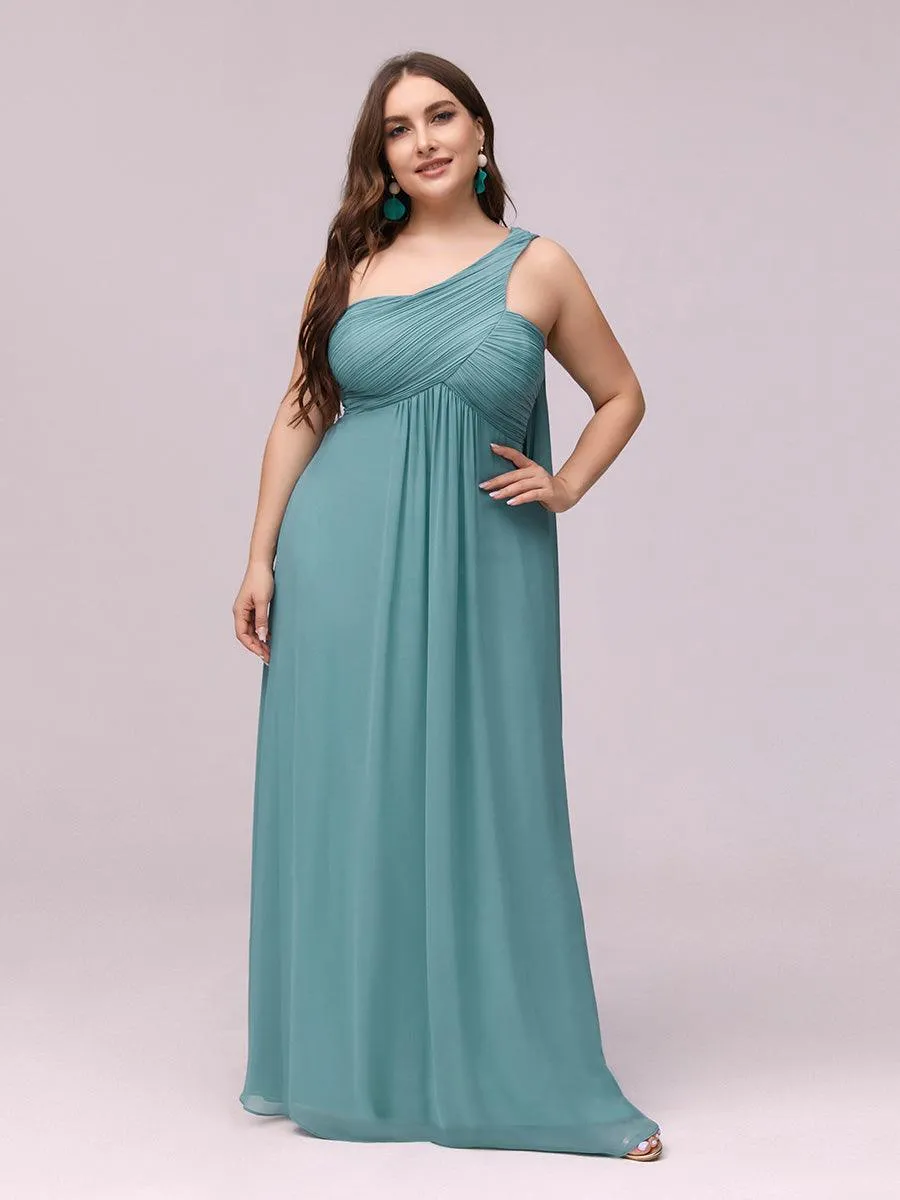 Taille personnalisée Robes de Soirée élégante Chiffon avec Une épaule pour Femmes