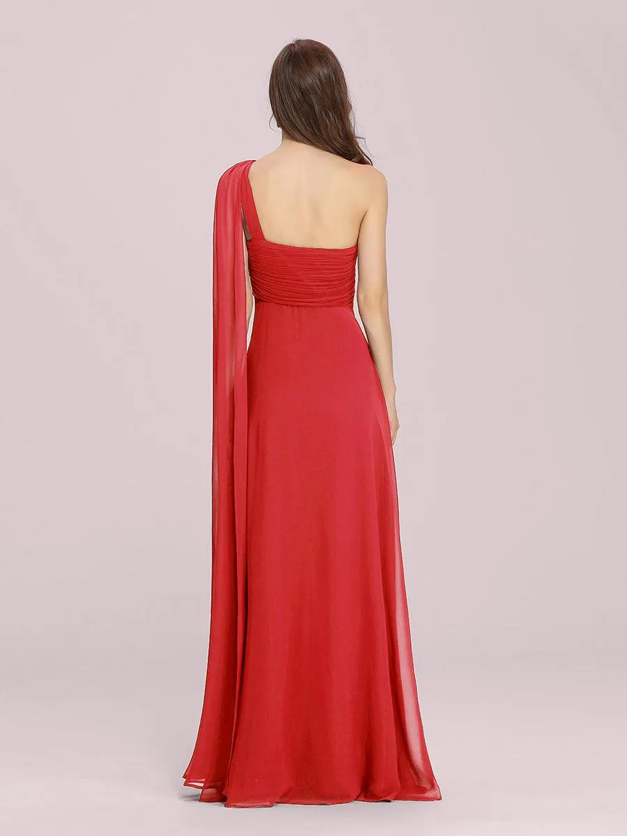 Taille personnalisée Robes de Soirée élégante Chiffon avec Une épaule pour Femmes