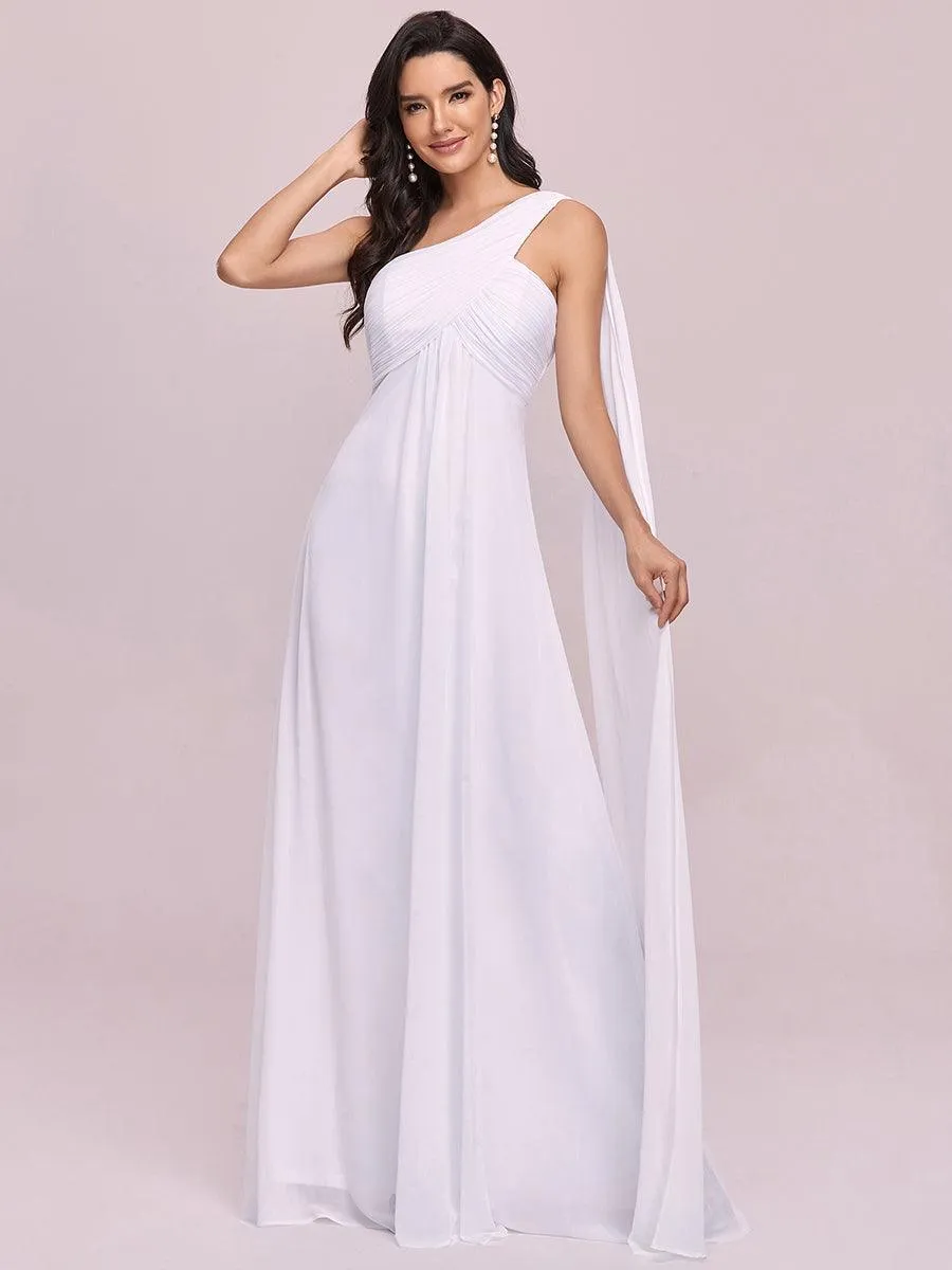 Taille personnalisée Robes de Soirée élégante Chiffon avec Une épaule pour Femmes