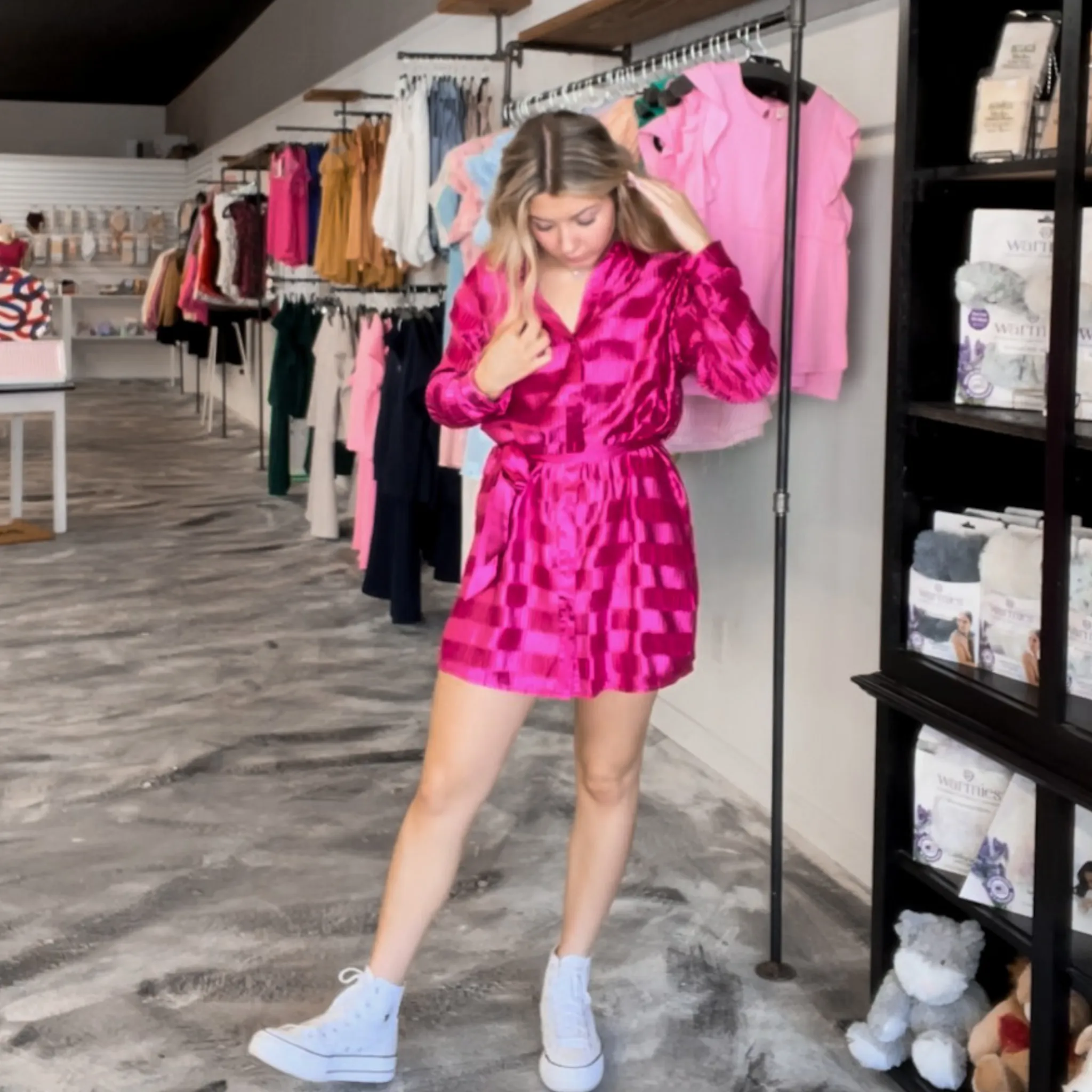 Take It Easy Satin Dress