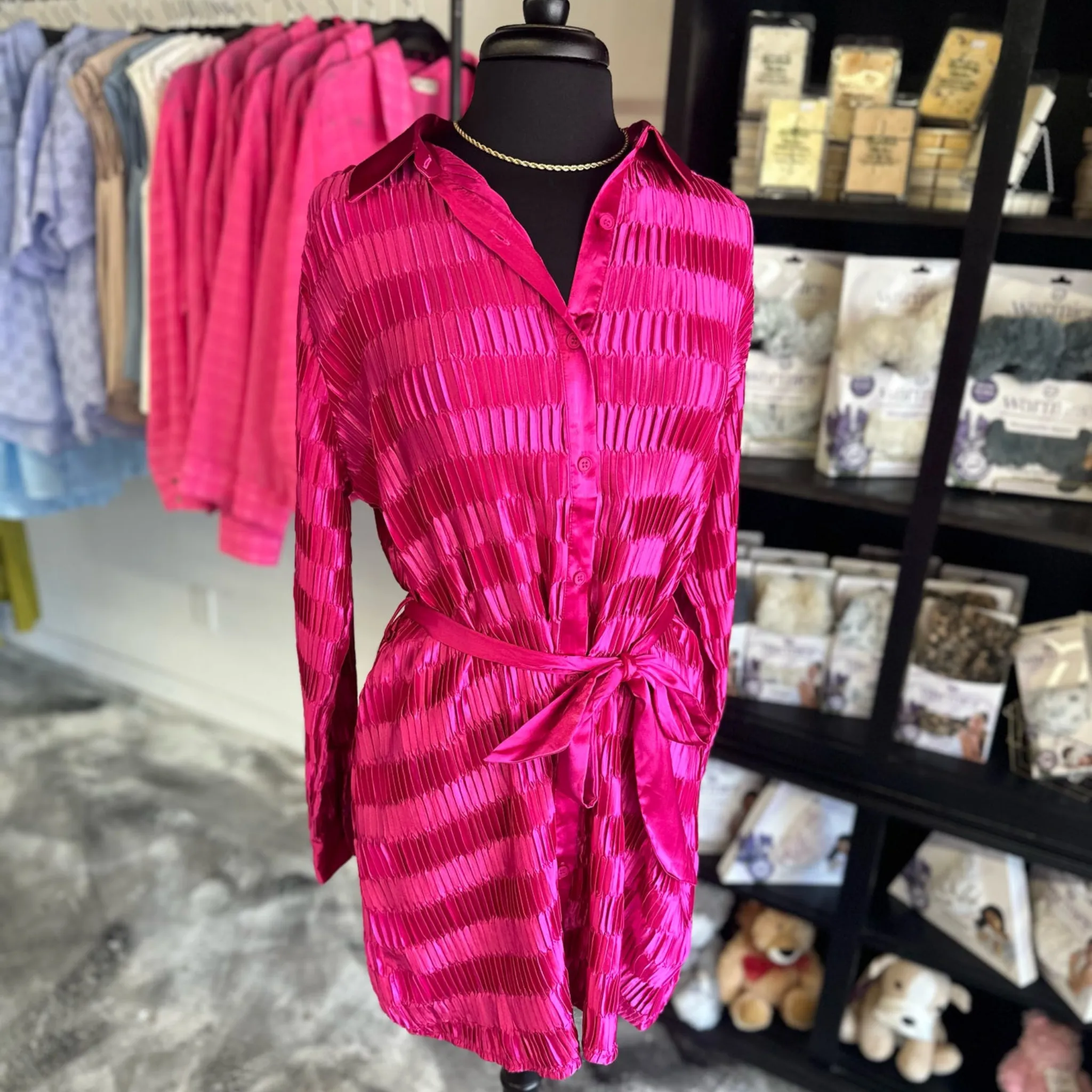 Take It Easy Satin Dress