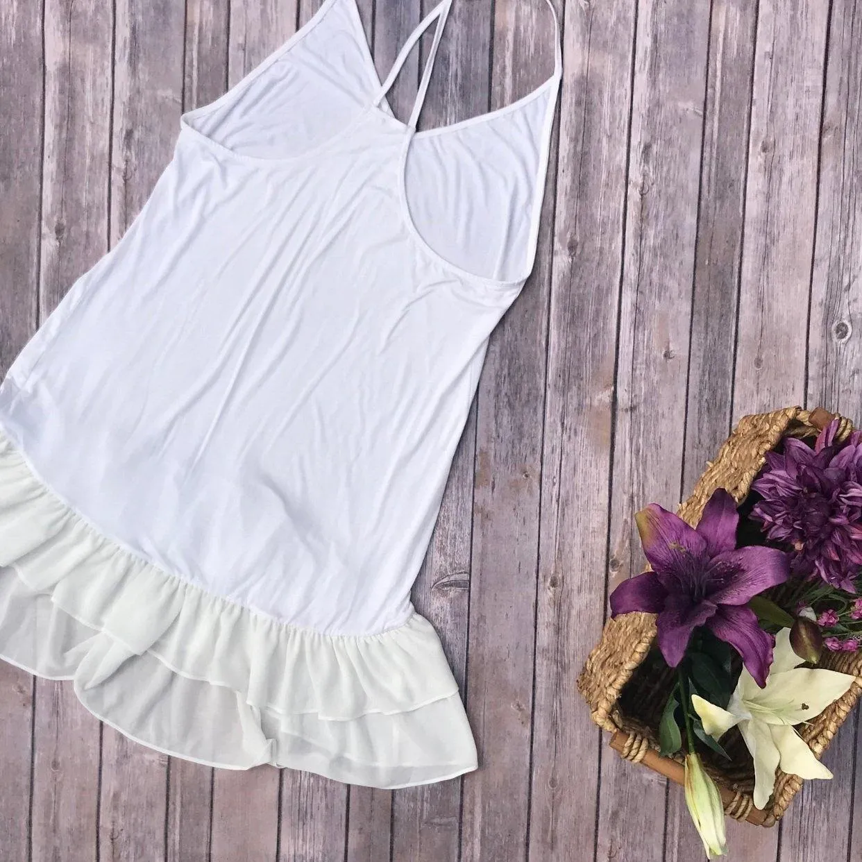 Taupe High Low Chiffon Dress Extender